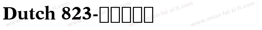 Dutch 823字体转换